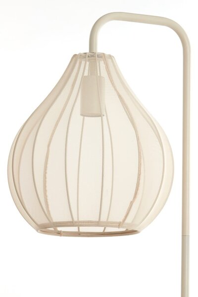 Бежова подова лампа с текстилен абажур (височина 156,5 cm) Elati – Light & Living