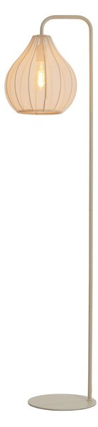 Бежова подова лампа с текстилен абажур (височина 156,5 cm) Elati – Light & Living