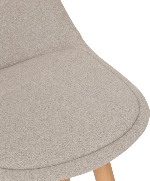 Бар стол atmosphera Maxon, Текстил - Бял
