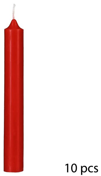 Комплект свещи без аромат atmosphera Hugo, 16 cm, 10 бр - Зелен