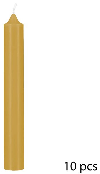 Комплект свещи без аромат atmosphera Hugo, 16 cm, 10 бр - Зелен