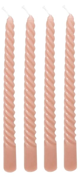 Свещи без аромат atmosphera Hugo, 25 cm, 4 бр - Червен