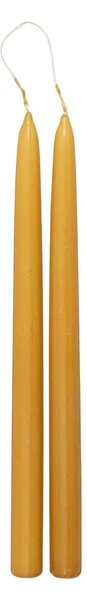 Свещи без аромат atmosphera Hugo, 30 cm, 2 бр - Жълт