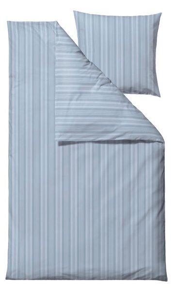 Светлосиньо единично удължено спално бельо от дамаск 140x220 cm Noble – Södahl