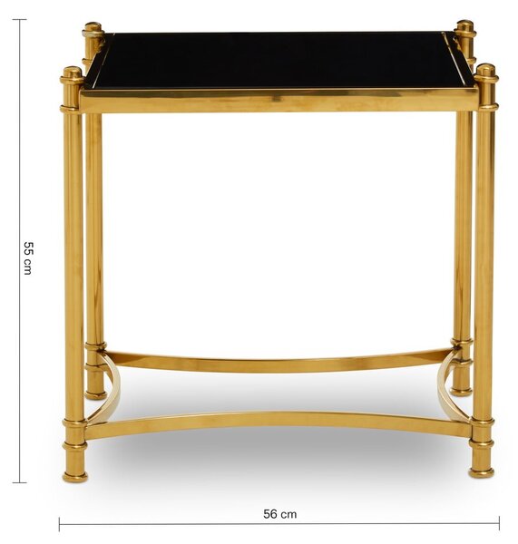 Маса за съхранение със стъклен плот 50x56 cm Ackley - Premier Housewares