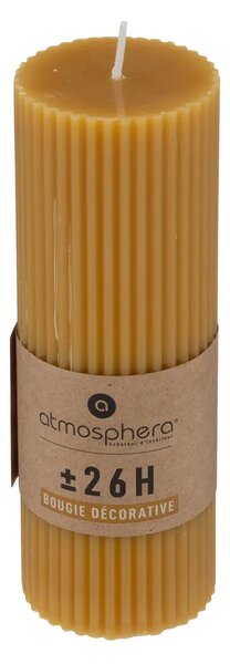 Свещ без аромат atmosphera Demi, Кръгла, 5x14 cm - Черен