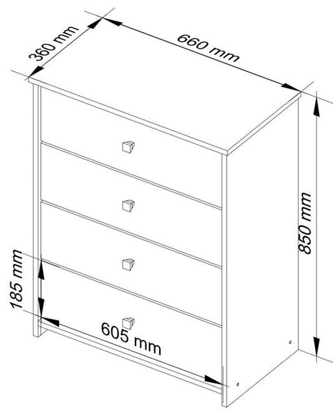 Шкаф за обувки с 4 чекмеджета 66 x 85 x 36 см венге