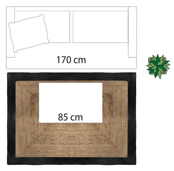 Килим atmosphera Jute, 120x170 cm, Юта - Бял
