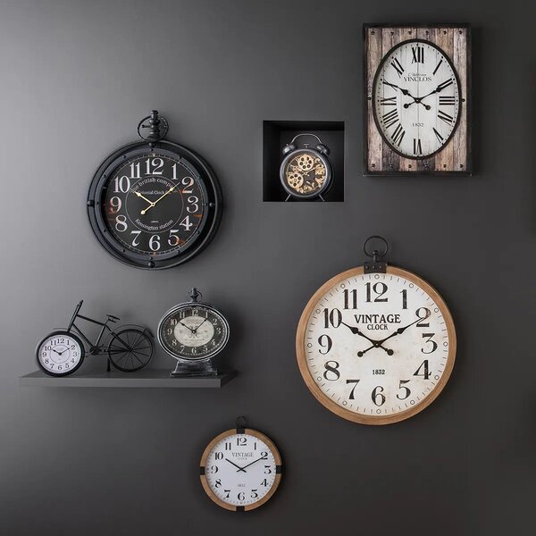 Стенен часовник atmosphera Thomas, Джобен стил, Ø38 см, MDF