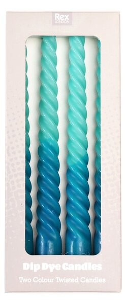 Свещи в комплект от 4 бр. време за горене 3 ч. Dip Dye - Rex London