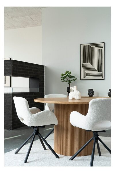 Бели тапицирани трапезни столове в комплект с подлакътници 2 бр. Amorim – House Nordic