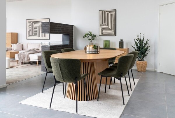 Тъмнозелени трапезни столове в комплект от 2 броя Maceda - House Nordic