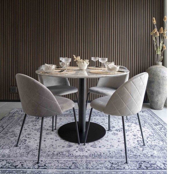 Кръгла маса за хранене с мраморен плот ø 110 cm Bolzano - House Nordic