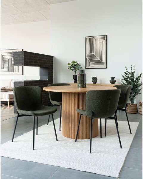 Тъмнозелени трапезни столове в комплект от 2 броя Maceda - House Nordic