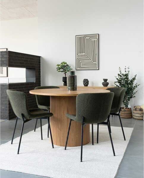 Тъмнозелени трапезни столове в комплект от 2 броя Maceda - House Nordic