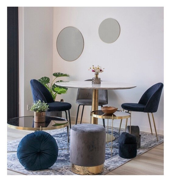 Кръгла маса за хранене с мраморен плот ø 110 cm Bolzano - House Nordic