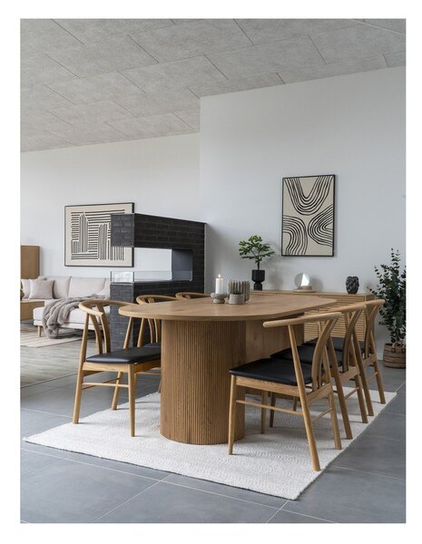 Трапезна маса от декор от топола 100x210 cm Boavista – House Nordic