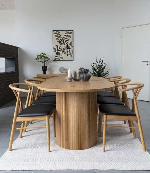 Трапезна маса от декор от топола 100x210 cm Boavista – House Nordic