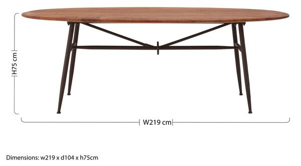 Трапезна маса от орех 104x219 cm New Foundry - Premier Housewares