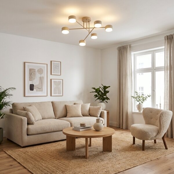 Brilagi - LED полилей за повърхностен монтаж MONO 6xGX53/12W/230V бежов