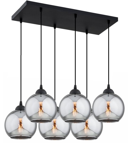 Brilagi - Полилей на кабел DIOR 6xE27/60W/230V черен/димно сив