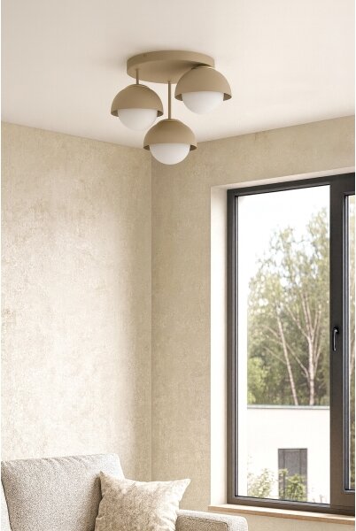 Brilagi - Плафонен полилей COSMO 3xE27/60W/230V бежово/златисто
