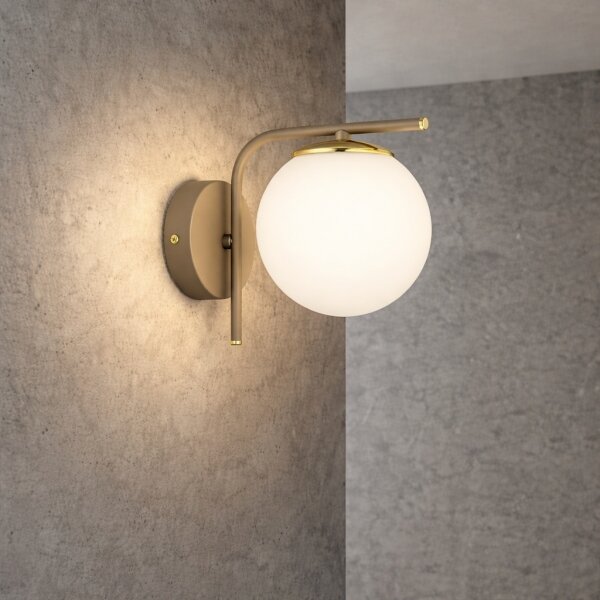 Brilagi - Стенна лампа MILO ECRU 1xE27/60W/230V бежова/златна