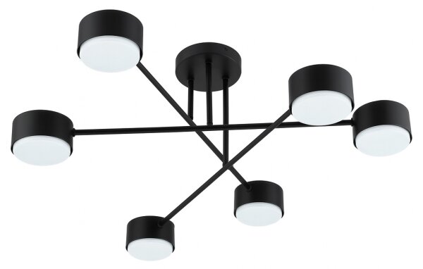 Brilagi - LED повърхностно монтиран полилей MONO 6xGX53/12W/230V черен