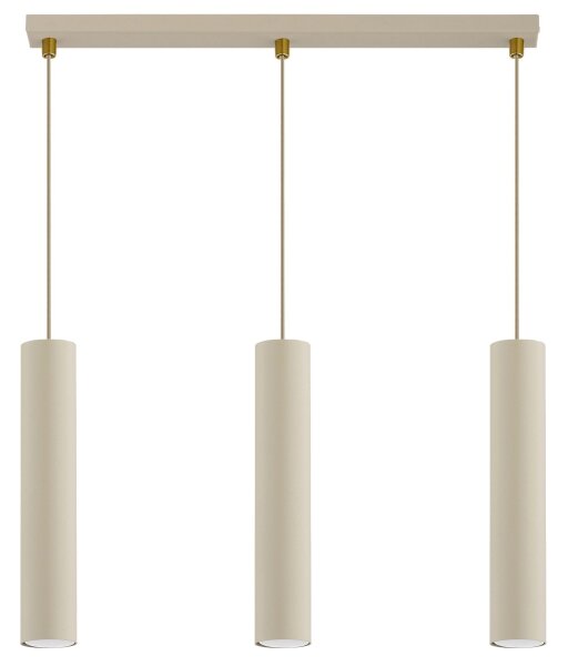 Brilagi - Полилей на кабел TUBE 3xGU10/15W/230V бежов/златист