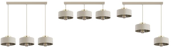 Brilagi - Полилей на кабел SPRING 3xE27/60W/230V бежов/златен
