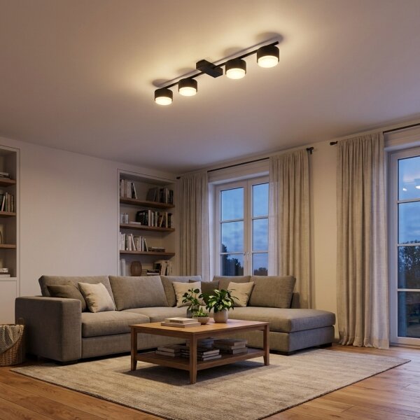Brilagi - LED точково осветително тяло MONO 4xGX53/12W/230V, черно