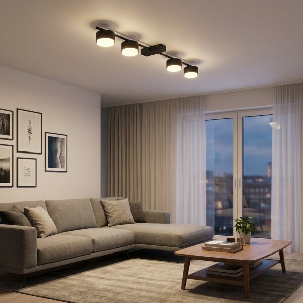 Brilagi - LED точково осветително тяло MONO 4xGX53/12W/230V, черно