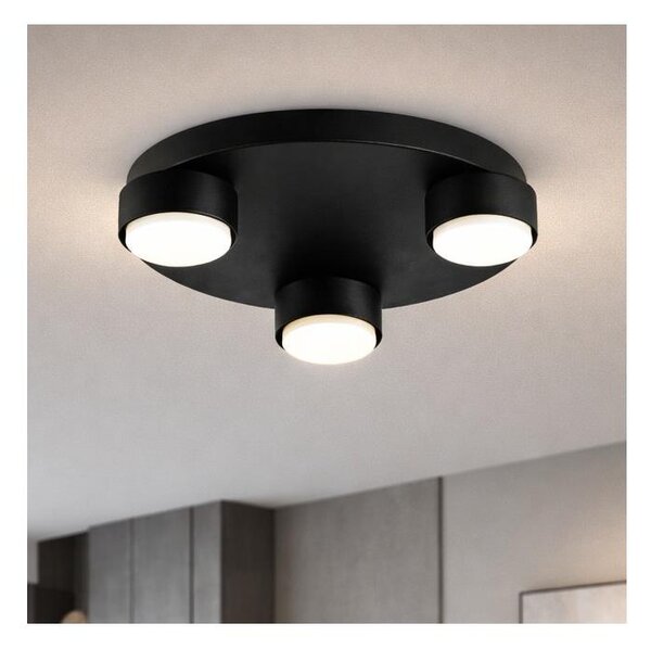 Brilagi - LED плафон MONO 3xGX53/12W/230V Ø 30 см черен