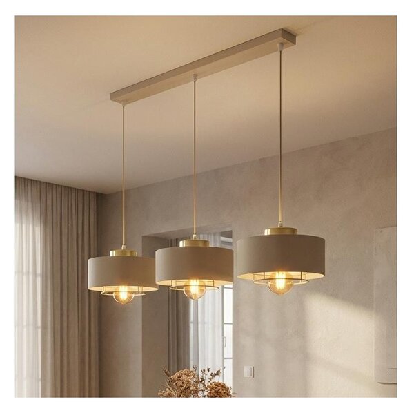 Brilagi - Полилей на кабел SPRING 3xE27/60W/230V бежов/златен