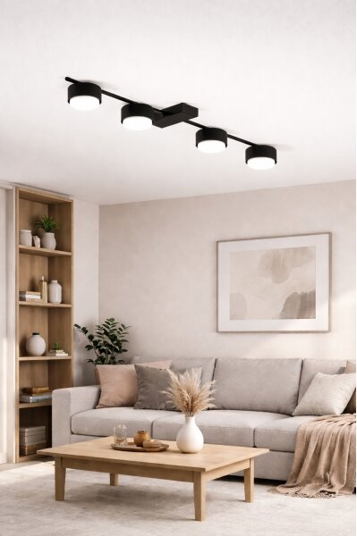 Brilagi - LED точково осветително тяло MONO 4xGX53/12W/230V, черно