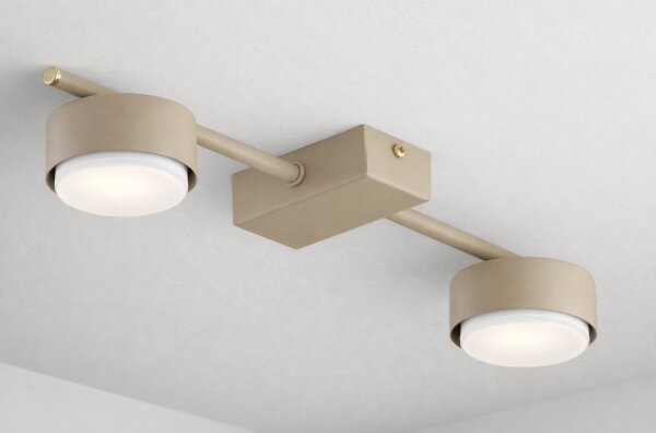Brilagi - LED точково осветително тяло MONO 2xGX53/12W/230V бежово
