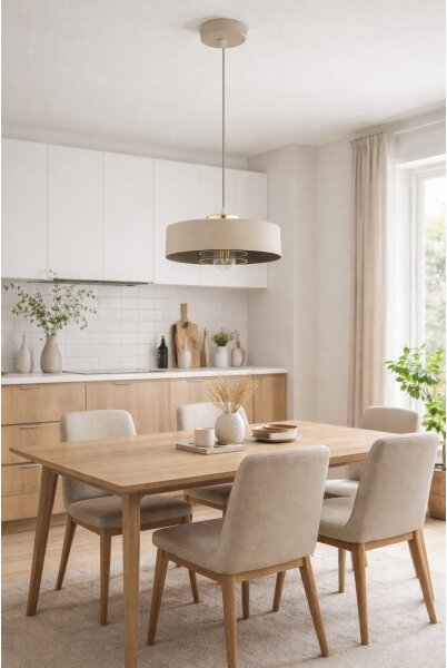 Brilagi - Полилей на кабел SPRING 1xE27/60W/230V pr. 30 cm бежово/златно