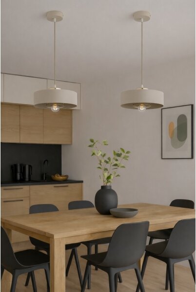 Brilagi - Полилей на кабел SPRING 1xE27/60W/230V pr. 30 cm бежово/златно