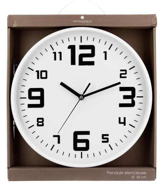 Стенен часовник atmosphera Elian, Ø30 cm - Сив