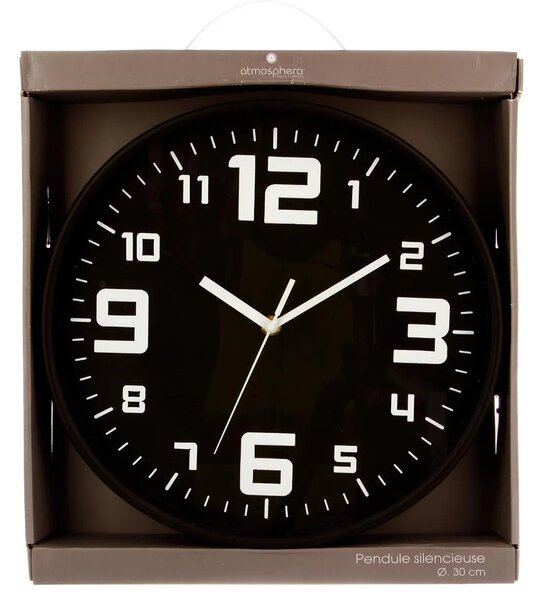 Стенен часовник atmosphera Elian, Ø30 cm - Сив