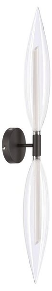 Настенна лампа NORDIC 2xG9/5W/230V черна/прозрачна