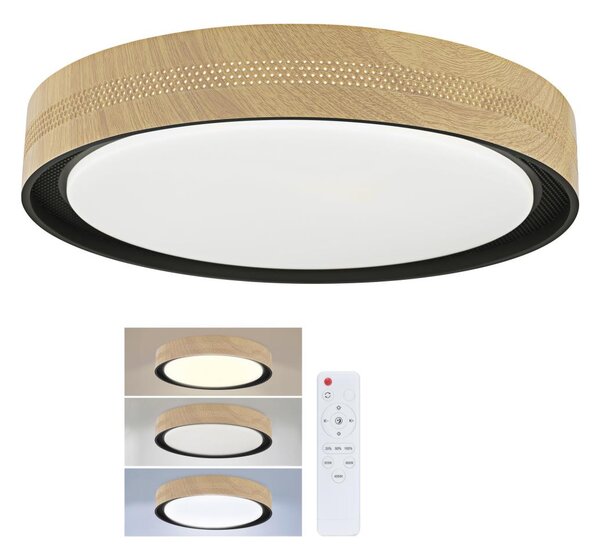Brilagi - димируемо LED таванно осветително тяло COCI LED/48W/230V Ø 39 см дърво/черно+ДУ