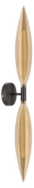 Стенна лампа NORDIC 2xG9/5W/230V, черно/опушено бежово