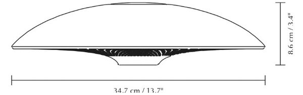 Бяло-златен абажур ø 35 cm Manta Ray – UMAGE