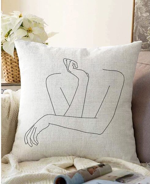 Калъфка за възглавница с памучна смес Pose, 55 x 55 cm - Minimalist Cushion Covers