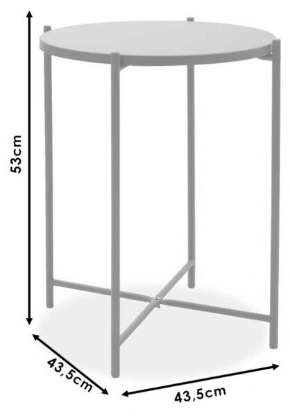 Помощна масичка Лима Антрацит 43.5x43.5x53 см