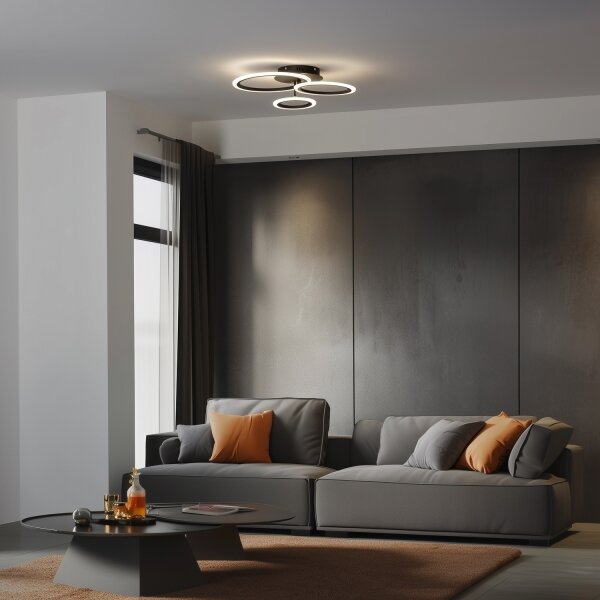 Brilagi - LED Димируем полилей за повърхностен монтаж ORBITS LED/40W/230V 3000-6500K черен + д.у