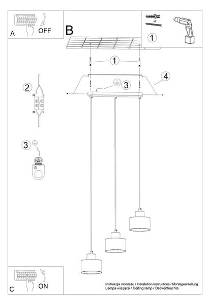 Черна висяща лампа ø 12 cm Alastro - Nice Lamps