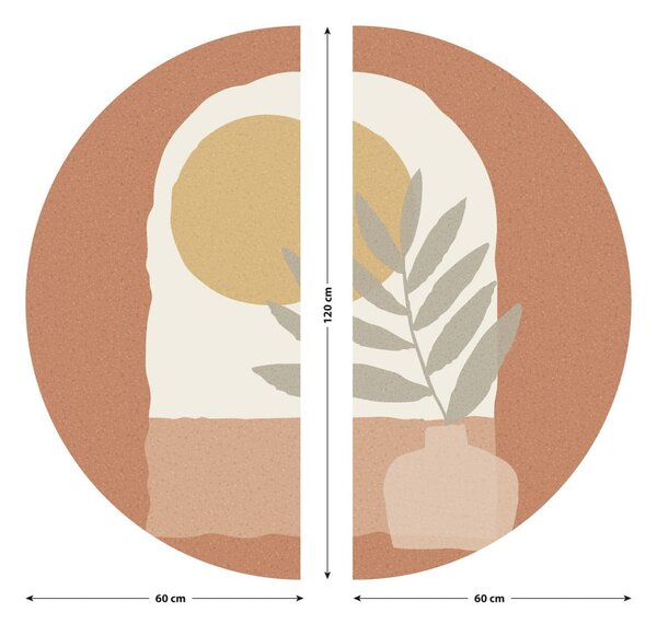 Стикер за стена 120x140 cm Sunrise and Olive Branch - Ambiance