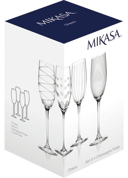 Чаши за пенливо вино в комплект от 4 чаши 250 ml Cheers - Mikasa